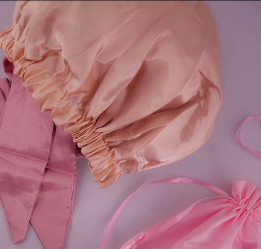 Reversible Silk Ribbon Bonnet